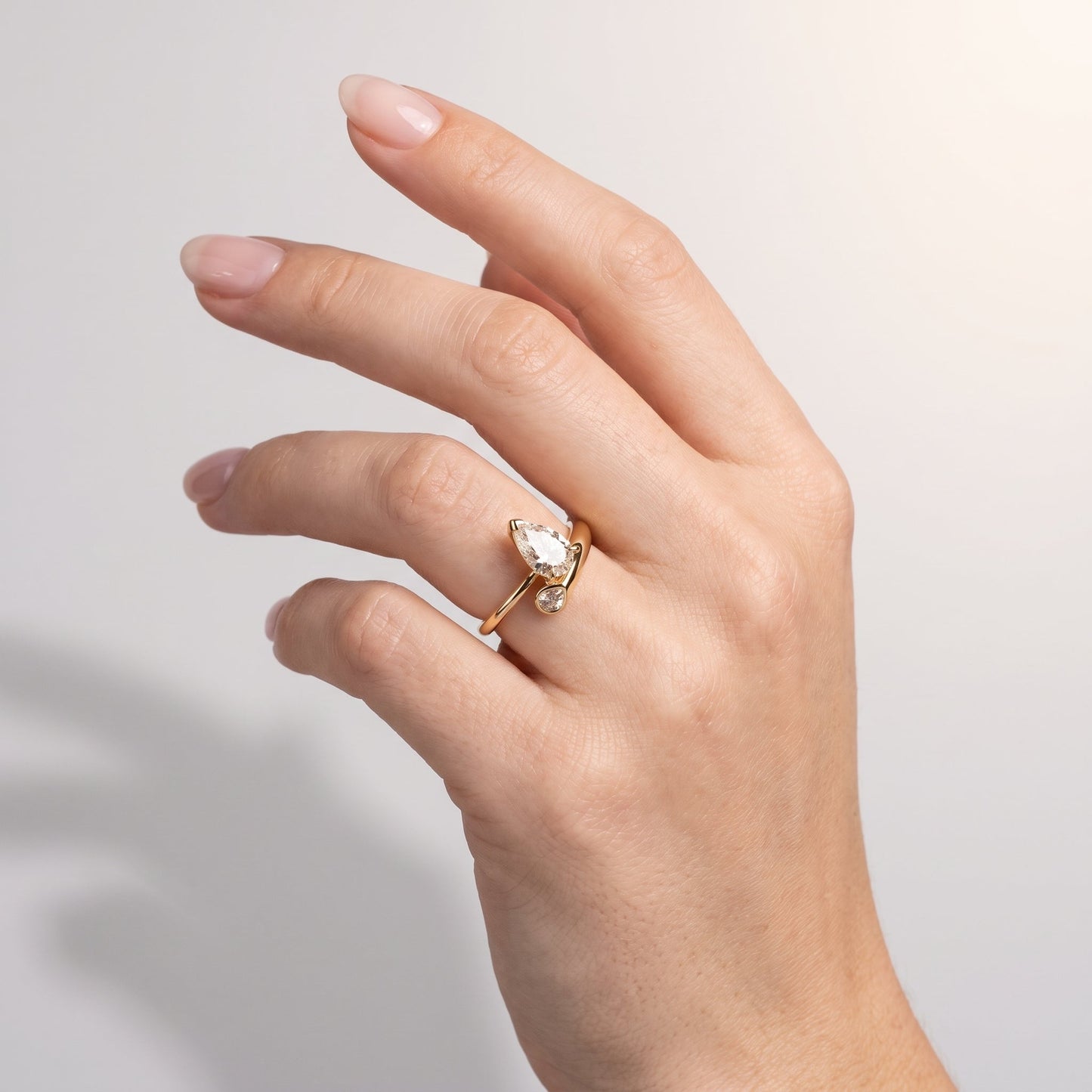 Marquise Swirl Solitaire Engagement Ring – 1 CT Lab Grown Diamond