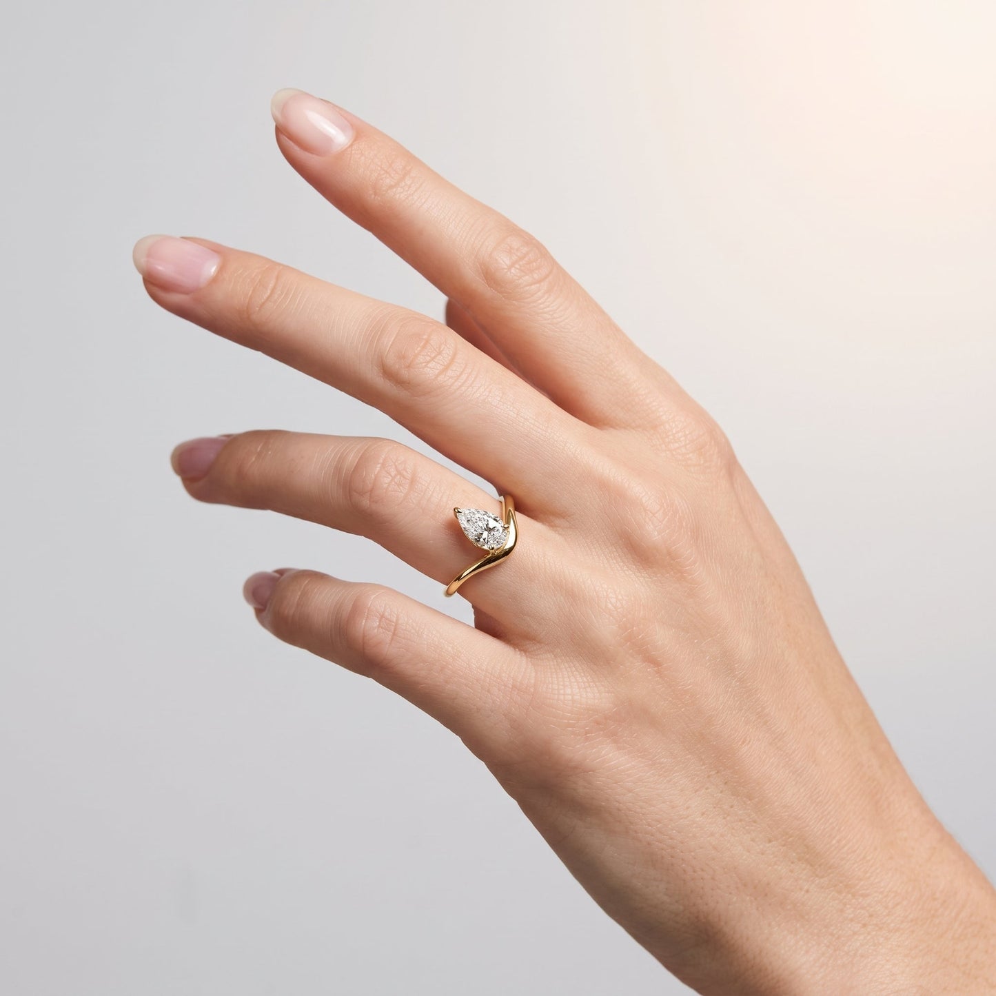 Marquise Swirl Solitaire Engagement Ring – 1 CT Lab Grown Diamond