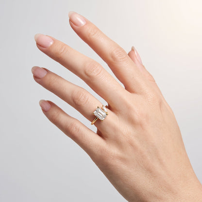 Marquise Swirl Solitaire Engagement Ring – 1 CT Lab Grown Diamond