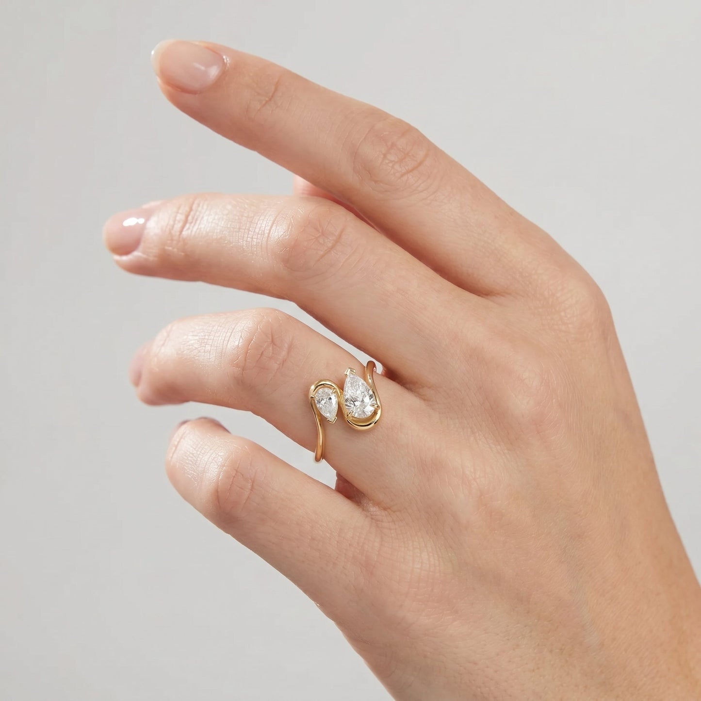 Marquise Swirl Solitaire Engagement Ring – 1 CT Lab Grown Diamond