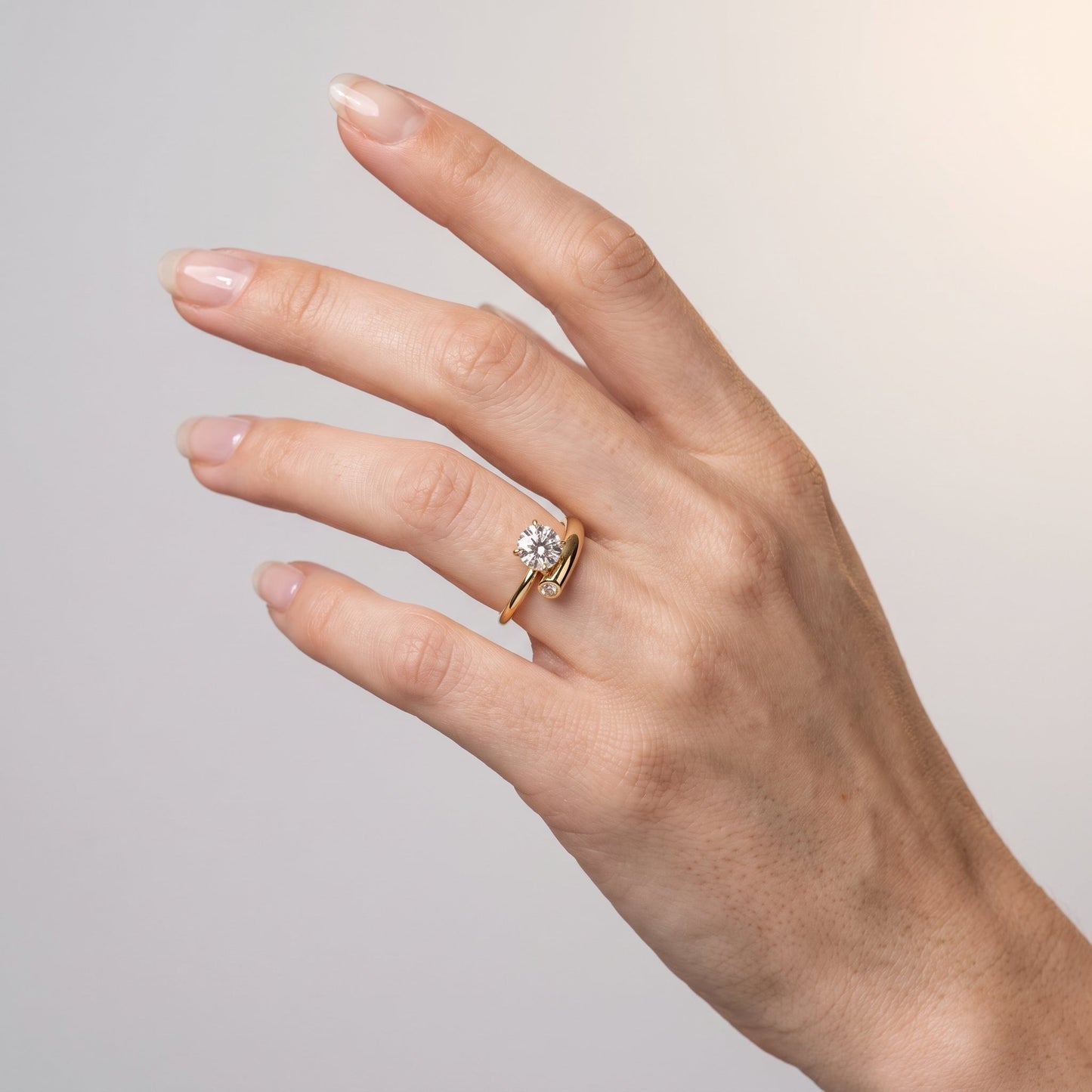 Marquise Swirl Solitaire Engagement Ring – 1 CT Lab Grown Diamond