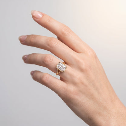 Marquise Swirl Solitaire Engagement Ring – 1 CT Lab Grown Diamond