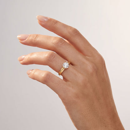 Marquise Swirl Solitaire Engagement Ring – 1 CT Lab Grown Diamond