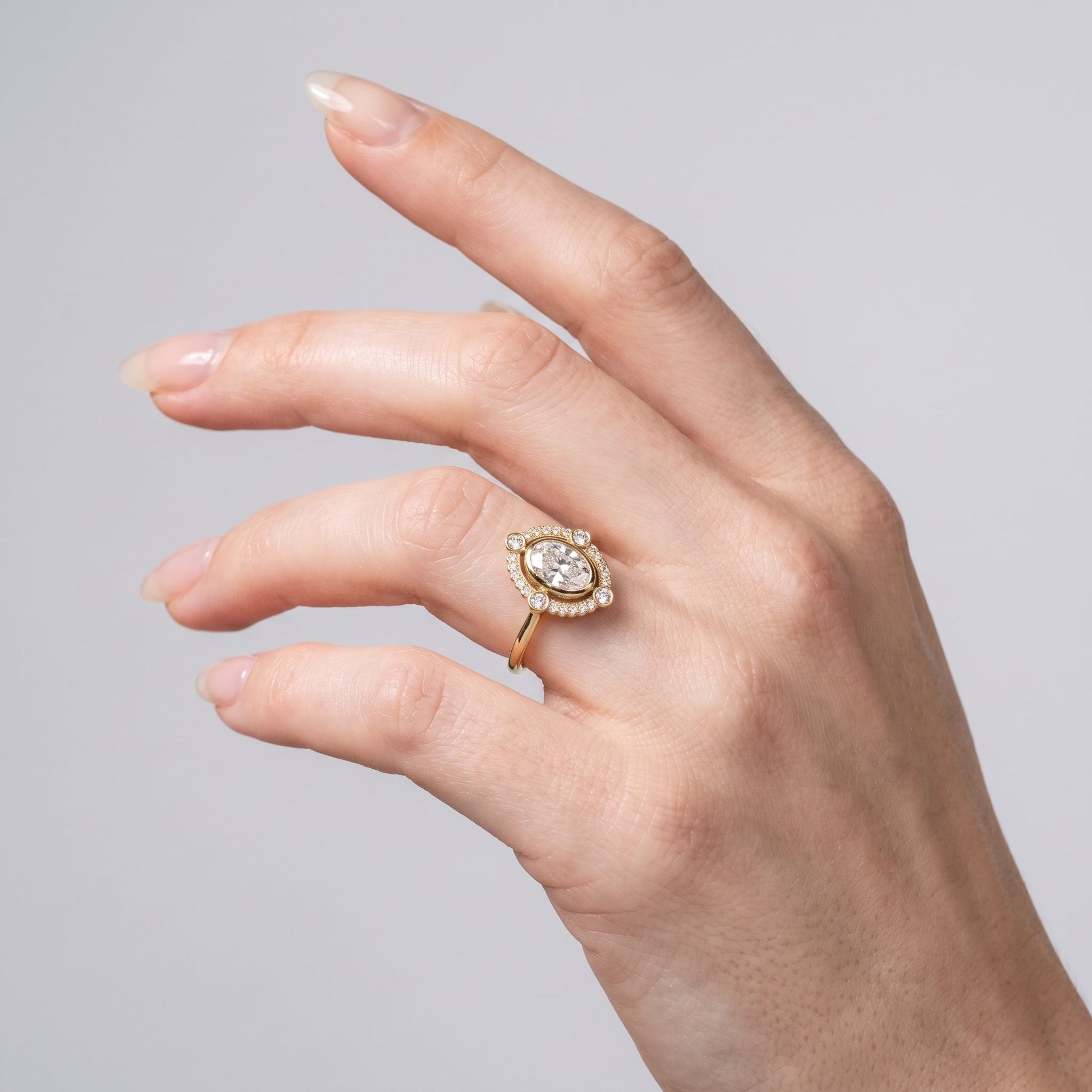 Marquise Swirl Solitaire Engagement Ring – 1 CT Lab Grown Diamond