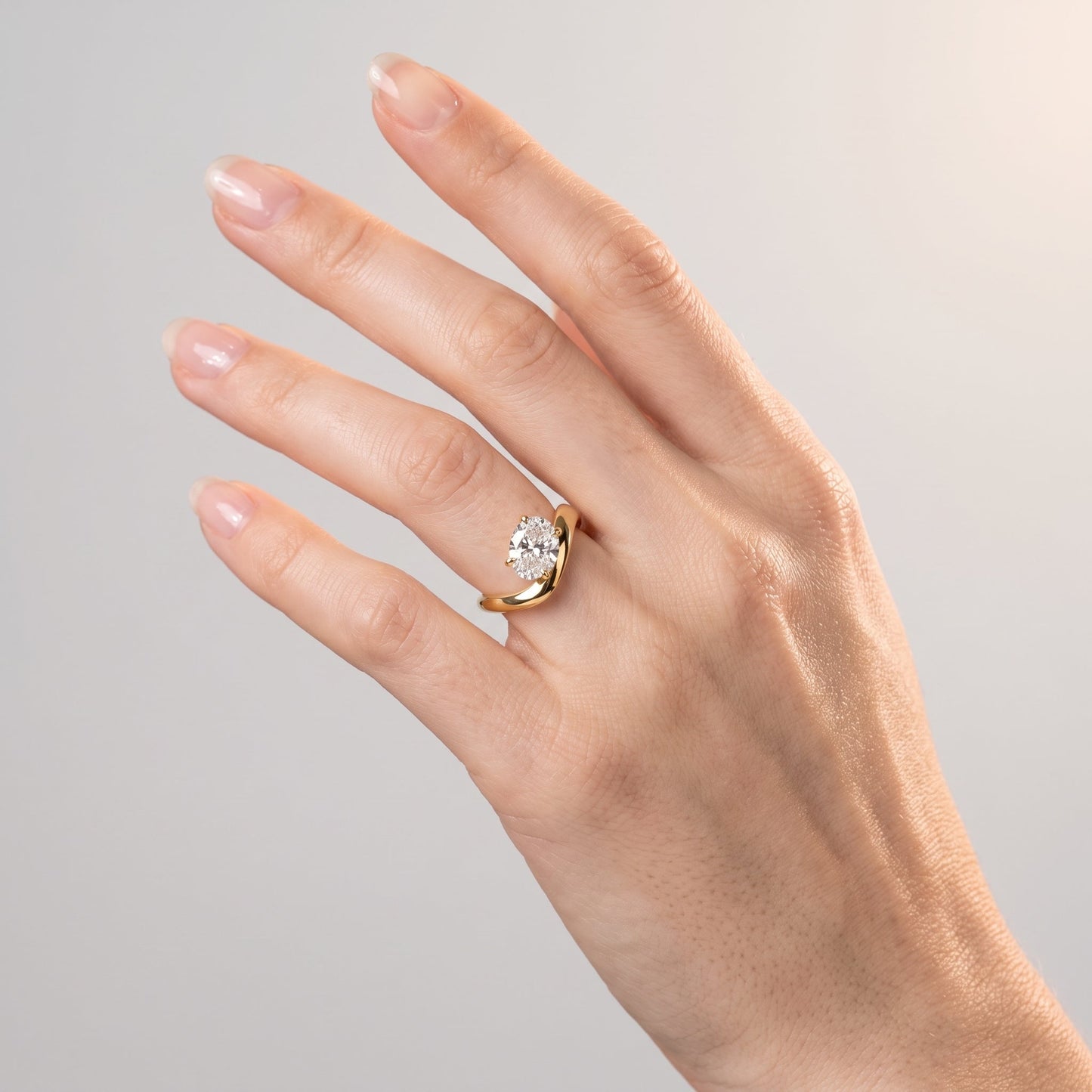 Marquise Swirl Solitaire Engagement Ring – 1 CT Lab Grown Diamond