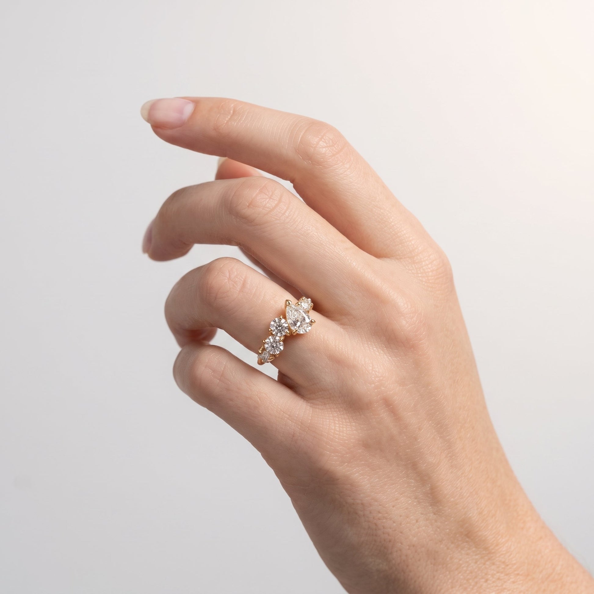 Marquise Swirl Solitaire Engagement Ring – 1 CT Lab Grown Diamond