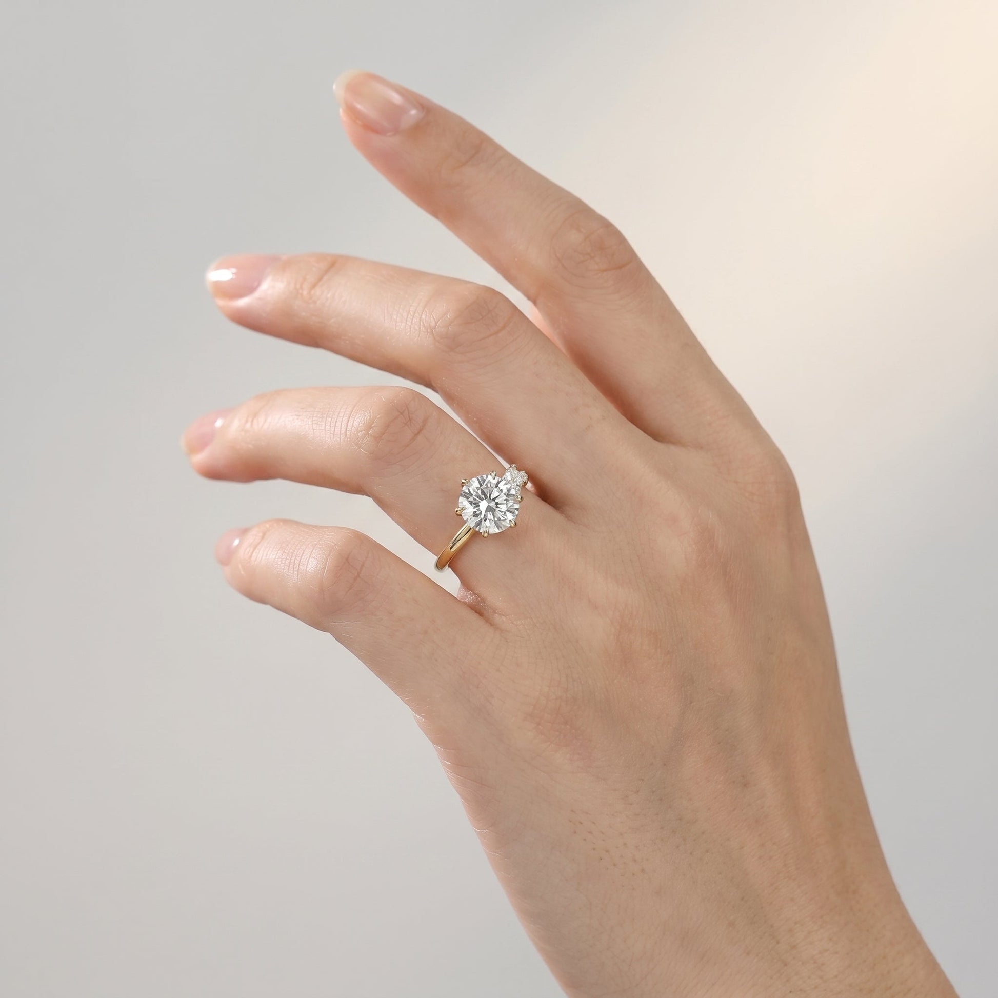 Marquise Swirl Solitaire Engagement Ring – 1 CT Lab Grown Diamond