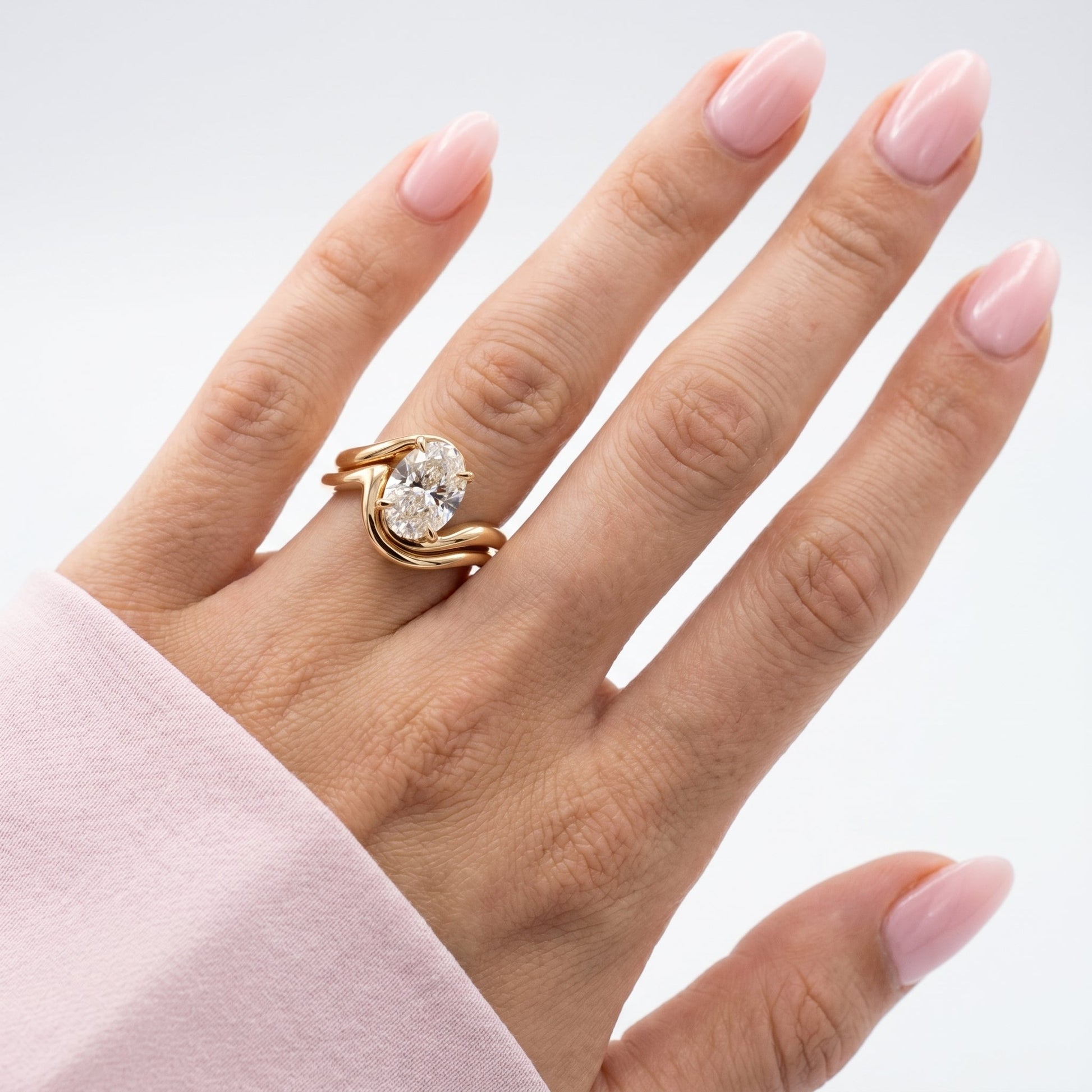 1.0 CT Round Solitaire Moissanite Diamond Bridal Ring Set
