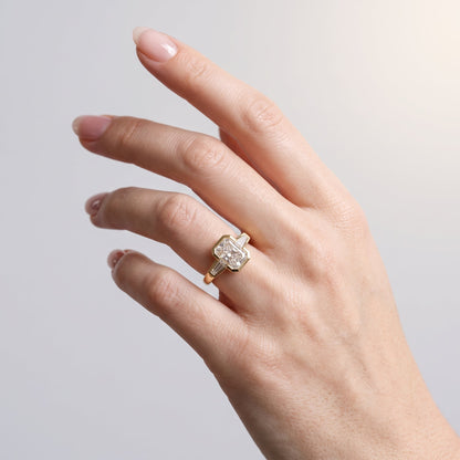 Marquise Swirl Solitaire Engagement Ring – 1 CT Lab Grown Diamond