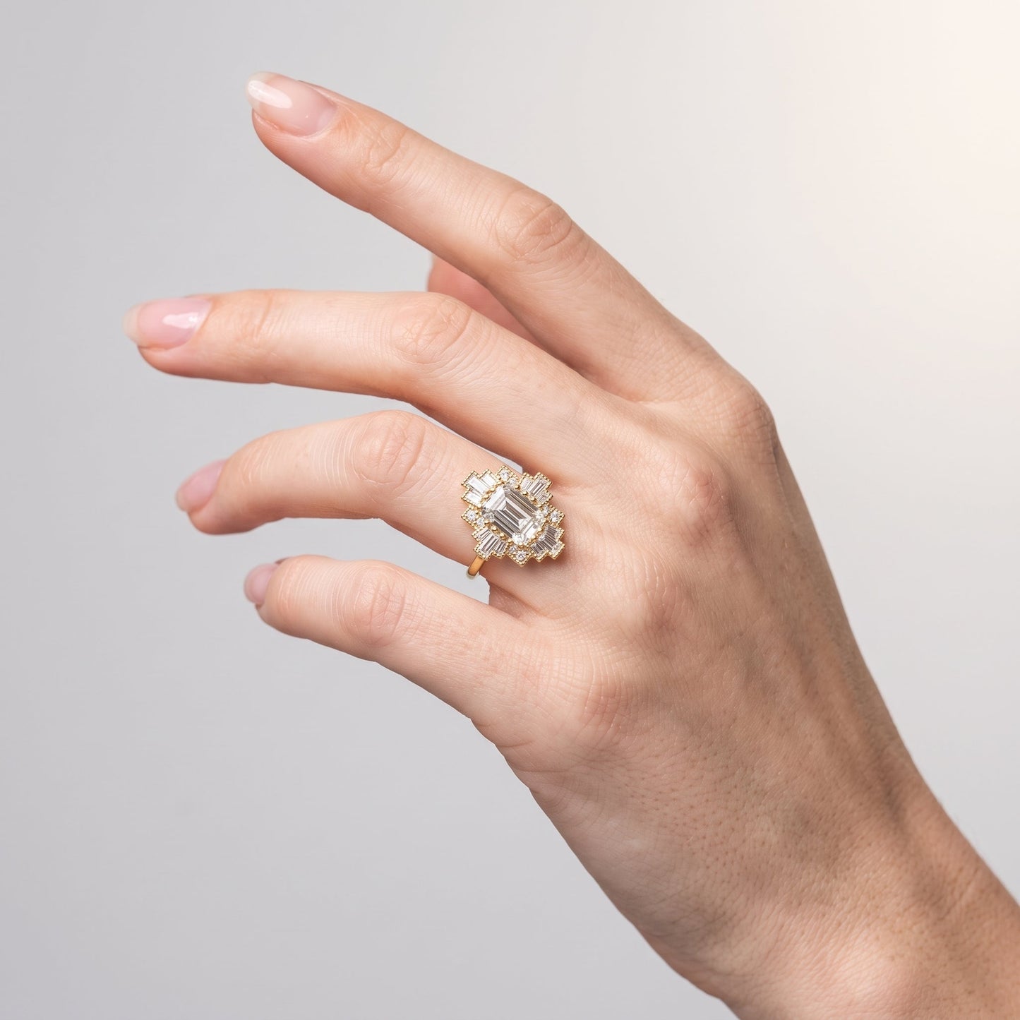Marquise Swirl Solitaire Engagement Ring – 1 CT Lab Grown Diamond