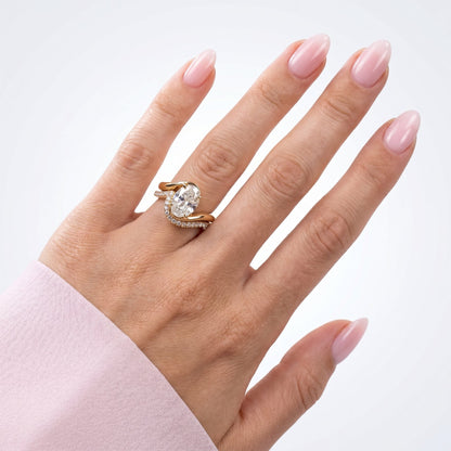 1.0 CT Round Solitaire Moissanite Diamond Bridal Ring Set