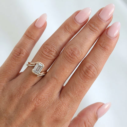 1.0 CT Round Solitaire Moissanite Diamond Bridal Ring Set
