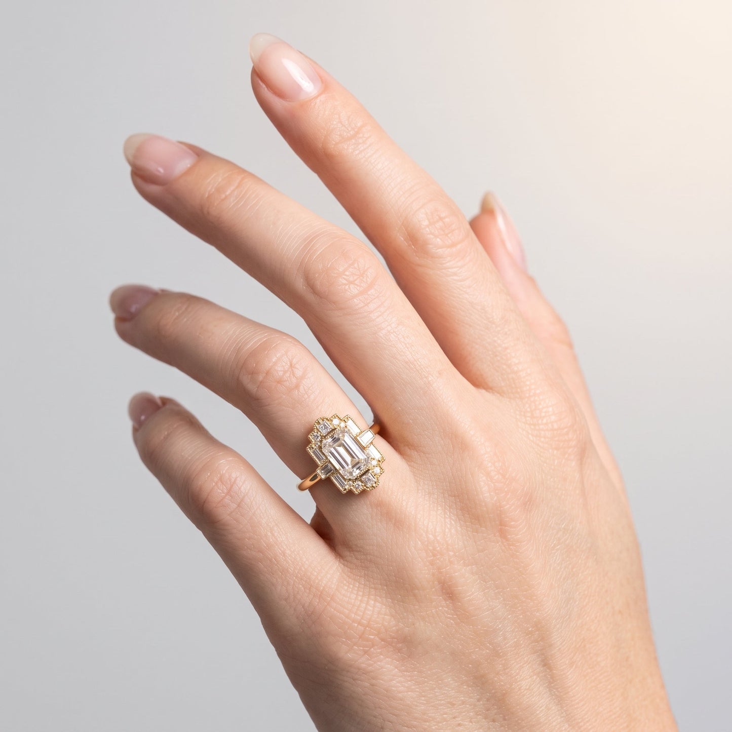 Marquise Swirl Solitaire Engagement Ring – 1 CT Lab Grown Diamond