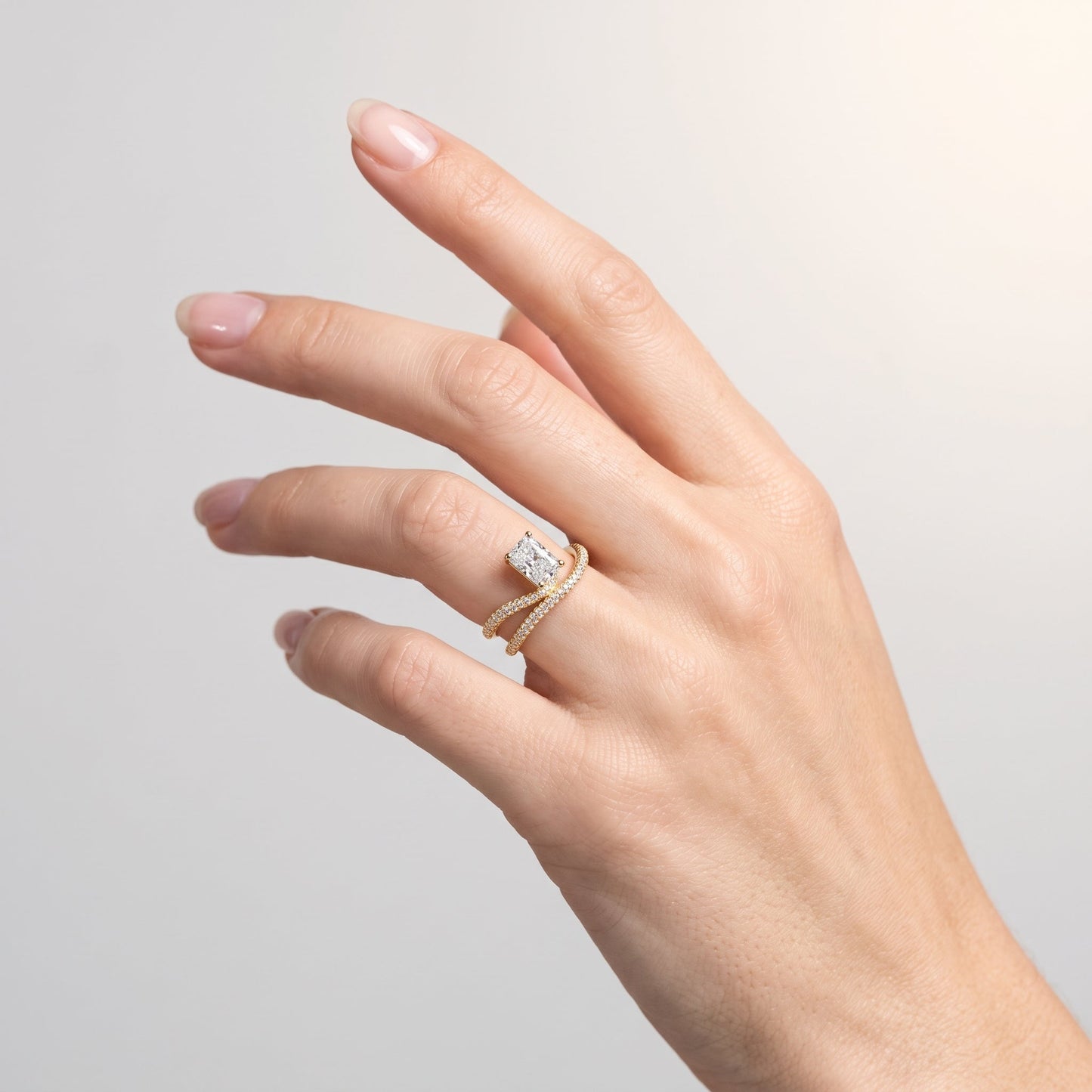 Marquise Swirl Solitaire Engagement Ring – 1 CT Lab Grown Diamond