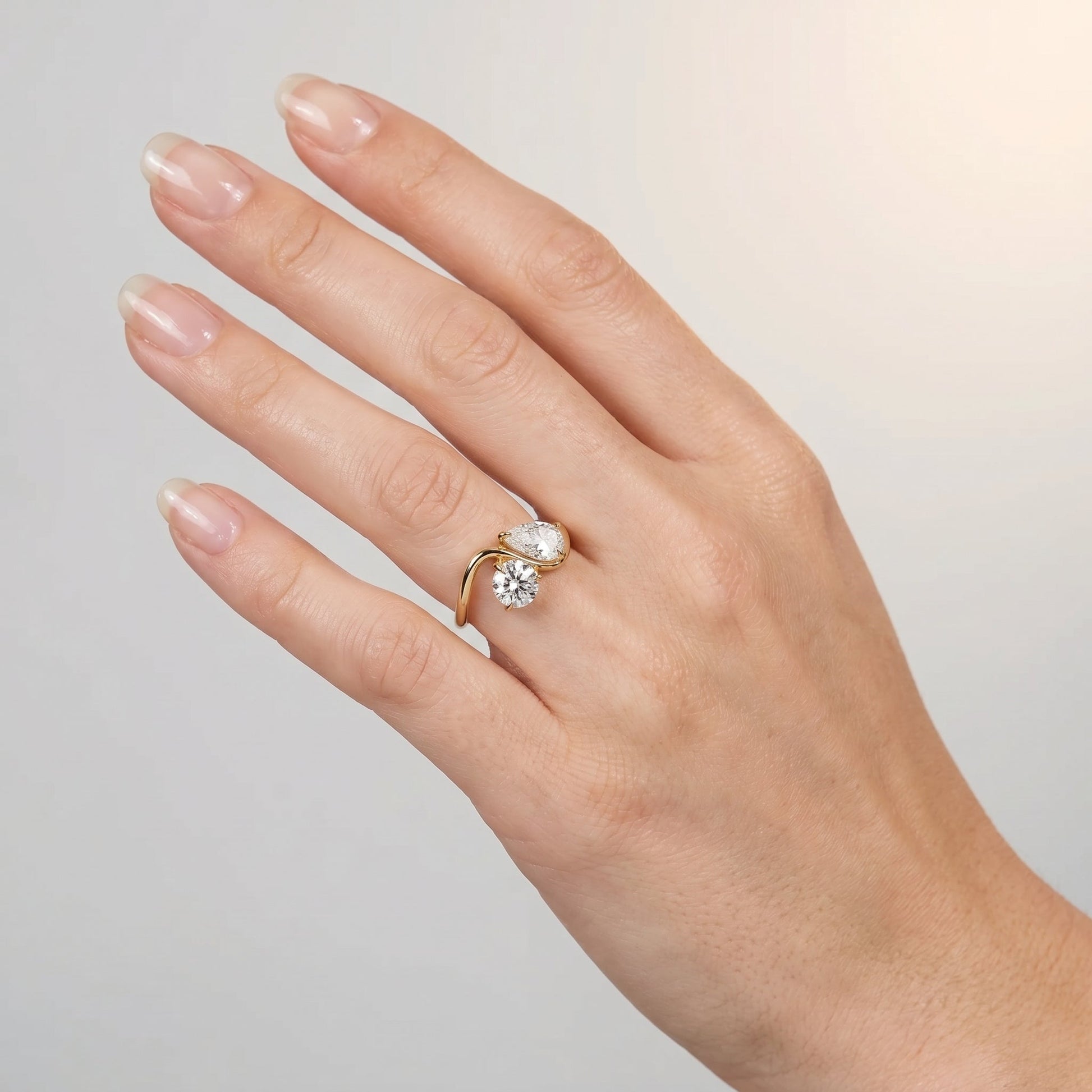 Marquise Swirl Solitaire Engagement Ring – 1 CT Lab Grown Diamond