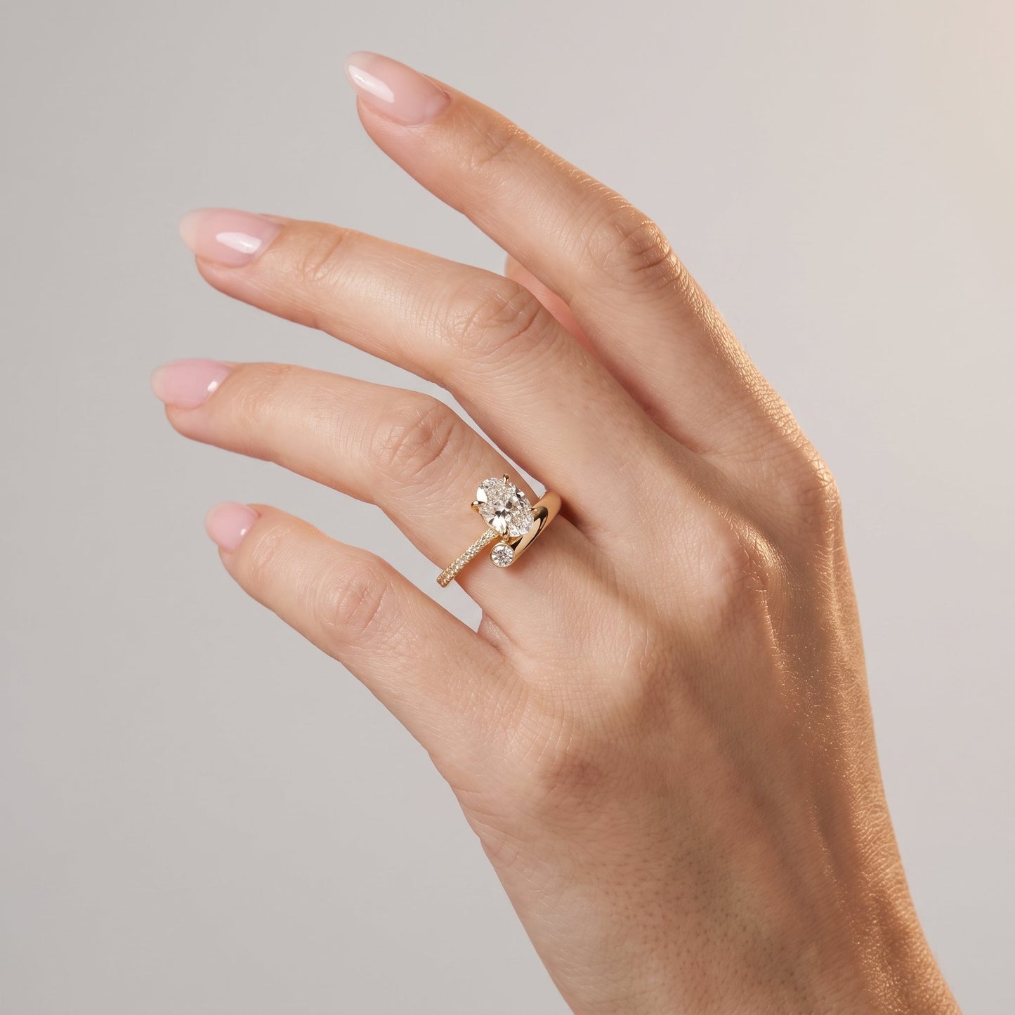 Marquise Swirl Solitaire Engagement Ring – 1 CT Lab Grown Diamond