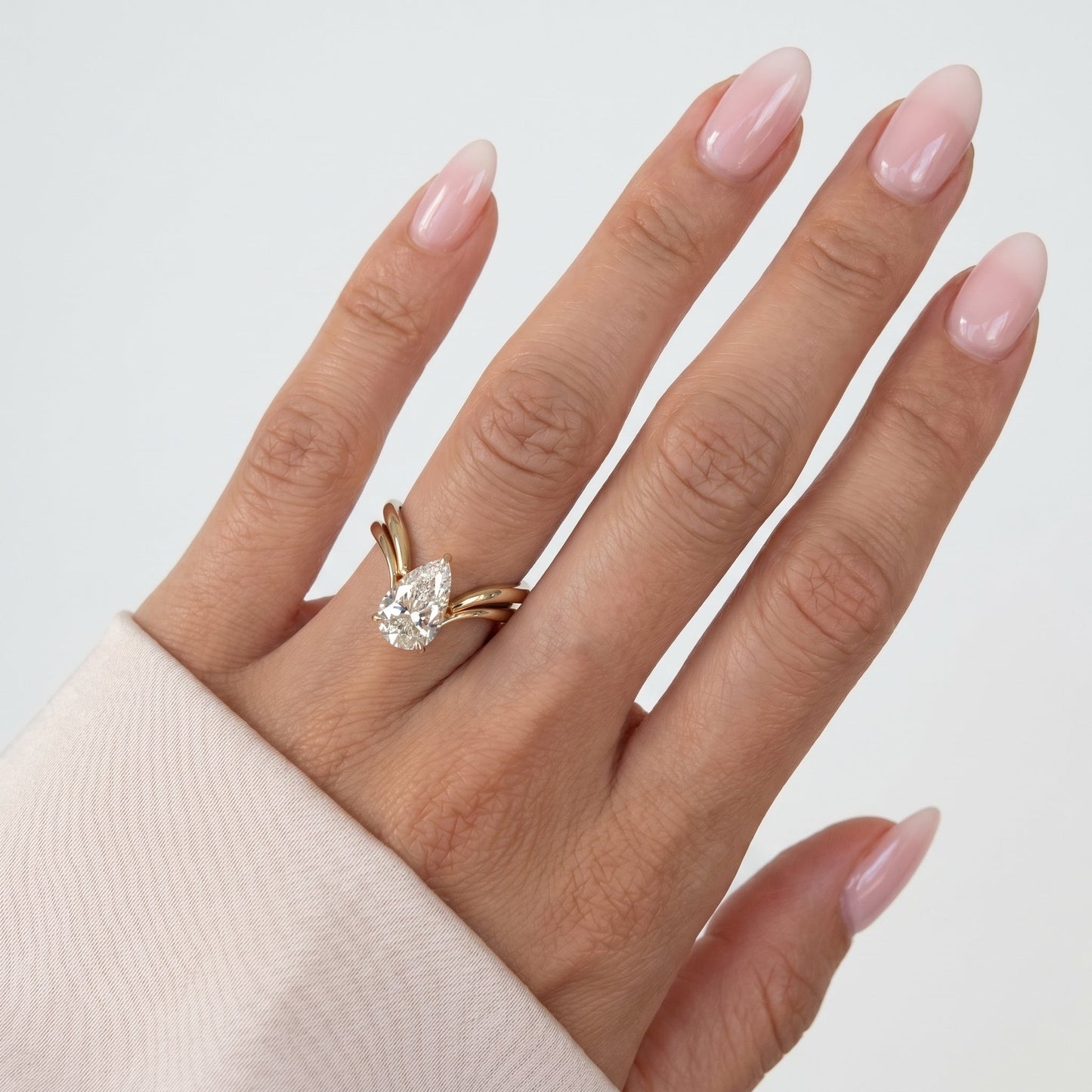 1.0 CT Round Solitaire Moissanite Diamond Bridal Ring Set