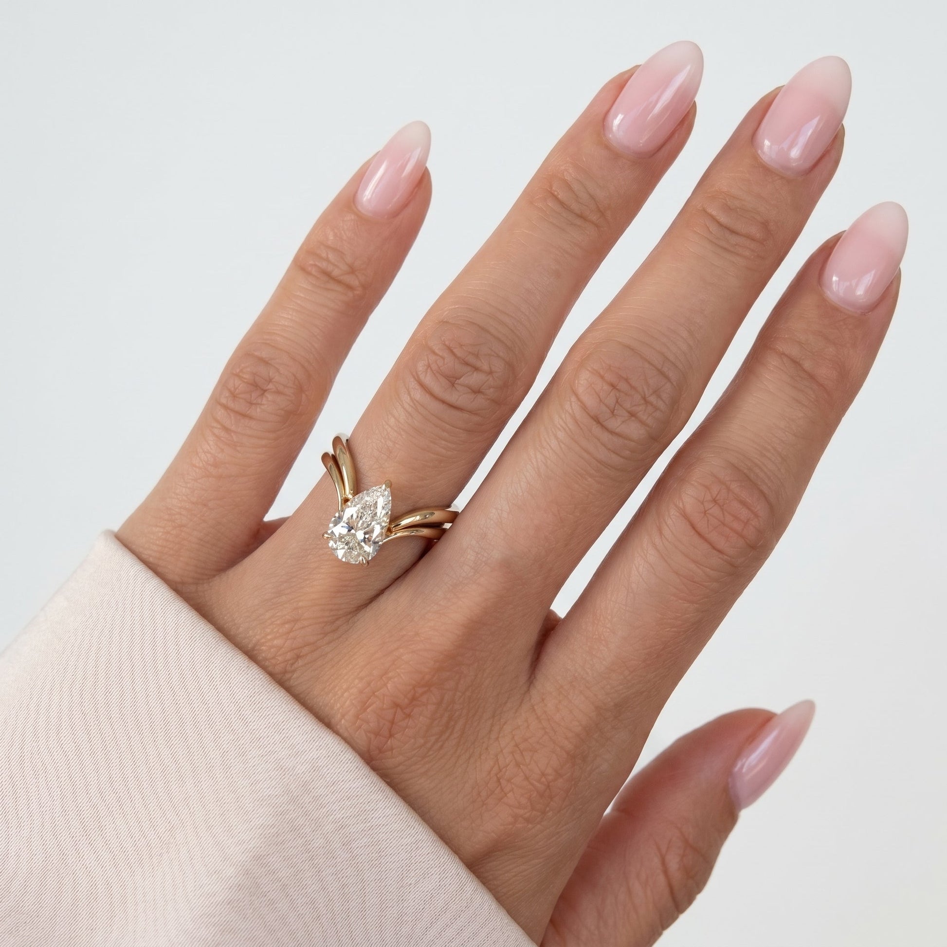 1.0 CT Round Solitaire Moissanite Diamond Bridal Ring Set