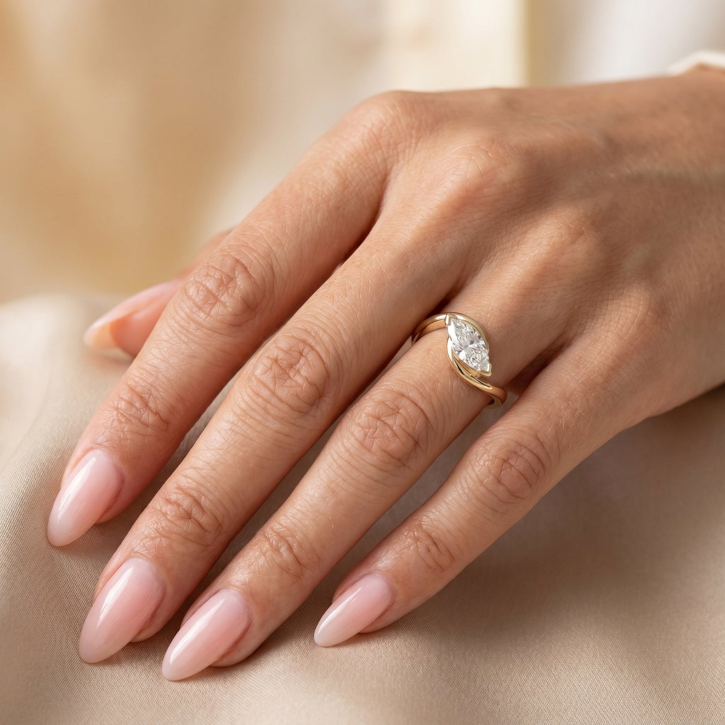 Oval Solitaire Engagement Ring – 2 CT Lab Grown Diamond