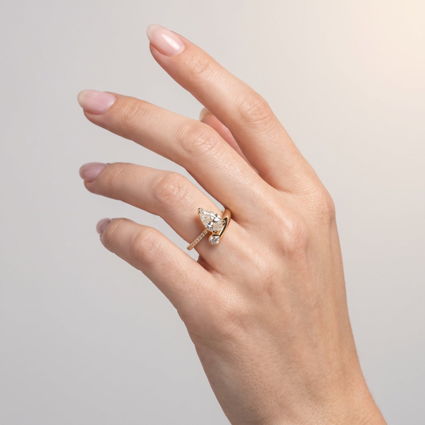 Marquise Swirl Solitaire Engagement Ring – 1 CT Lab Grown Diamond