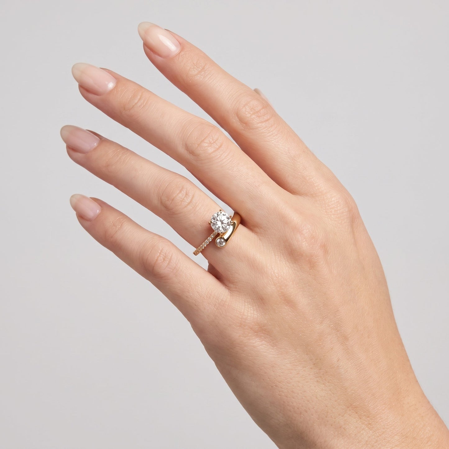 Marquise Swirl Solitaire Engagement Ring – 1 CT Lab Grown Diamond