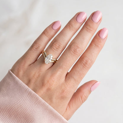 1.0 CT Round Solitaire Moissanite Diamond Bridal Ring Set