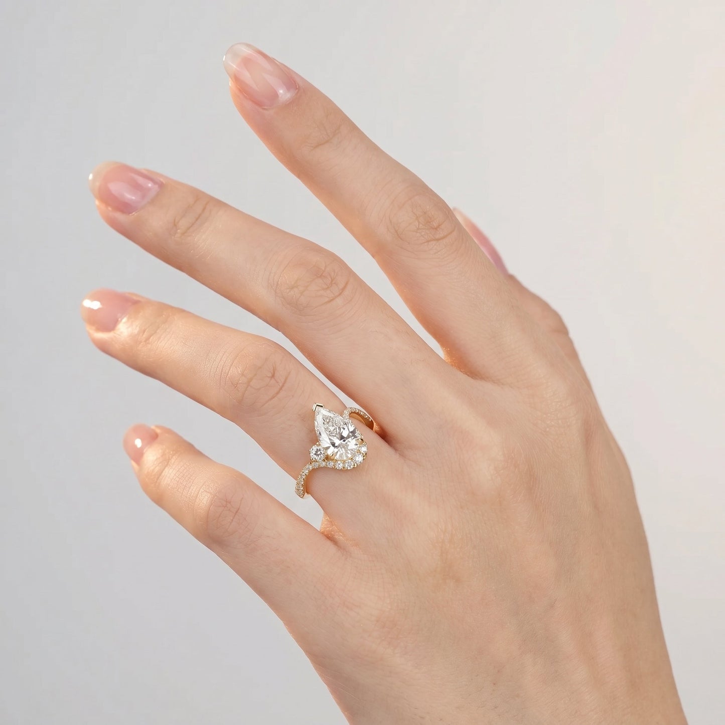 Marquise Swirl Solitaire Engagement Ring – 1 CT Lab Grown Diamond