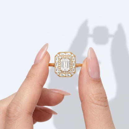 Marquise Swirl Solitaire Engagement Ring – 1 CT Lab Grown Diamond