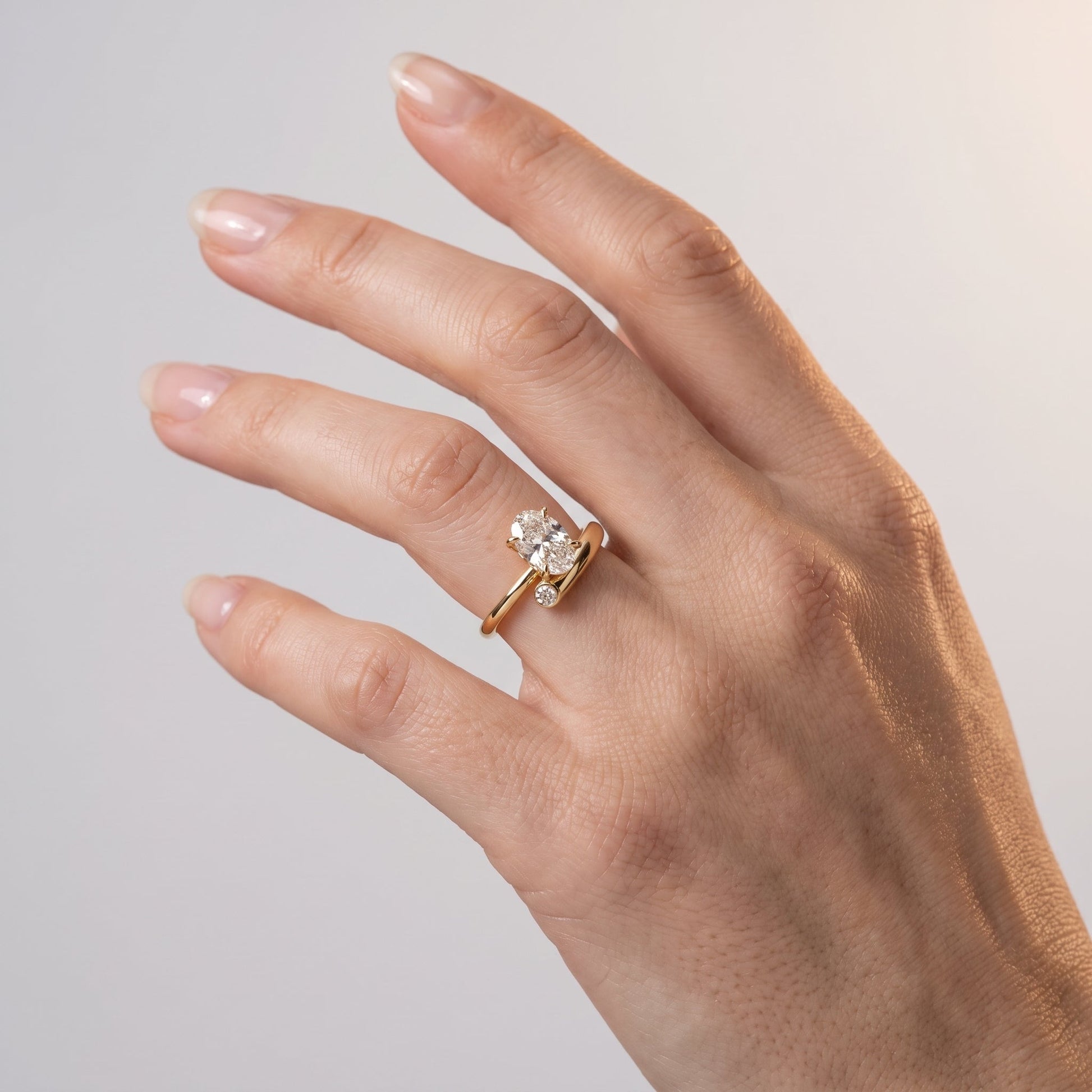Marquise Swirl Solitaire Engagement Ring – 1 CT Lab Grown Diamond