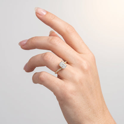 Marquise Swirl Solitaire Engagement Ring – 1 CT Lab Grown Diamond