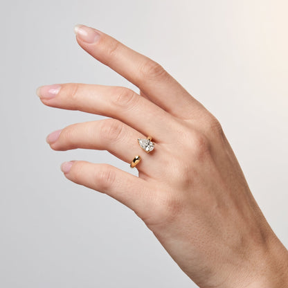 Marquise Swirl Solitaire Engagement Ring – 1 CT Lab Grown Diamond