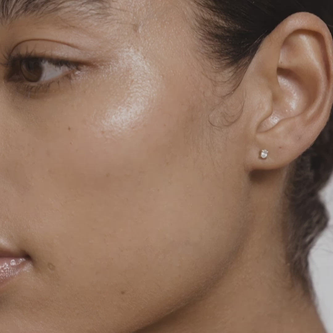 0.15 TCW Oval Shaped Lab Grown Diamond Stud Earrings