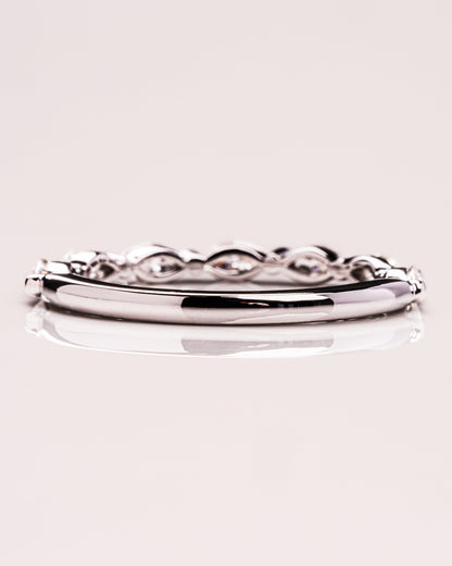 0.7 CT Marquise Cut Lab Grown Diamond Thin Wedding Band