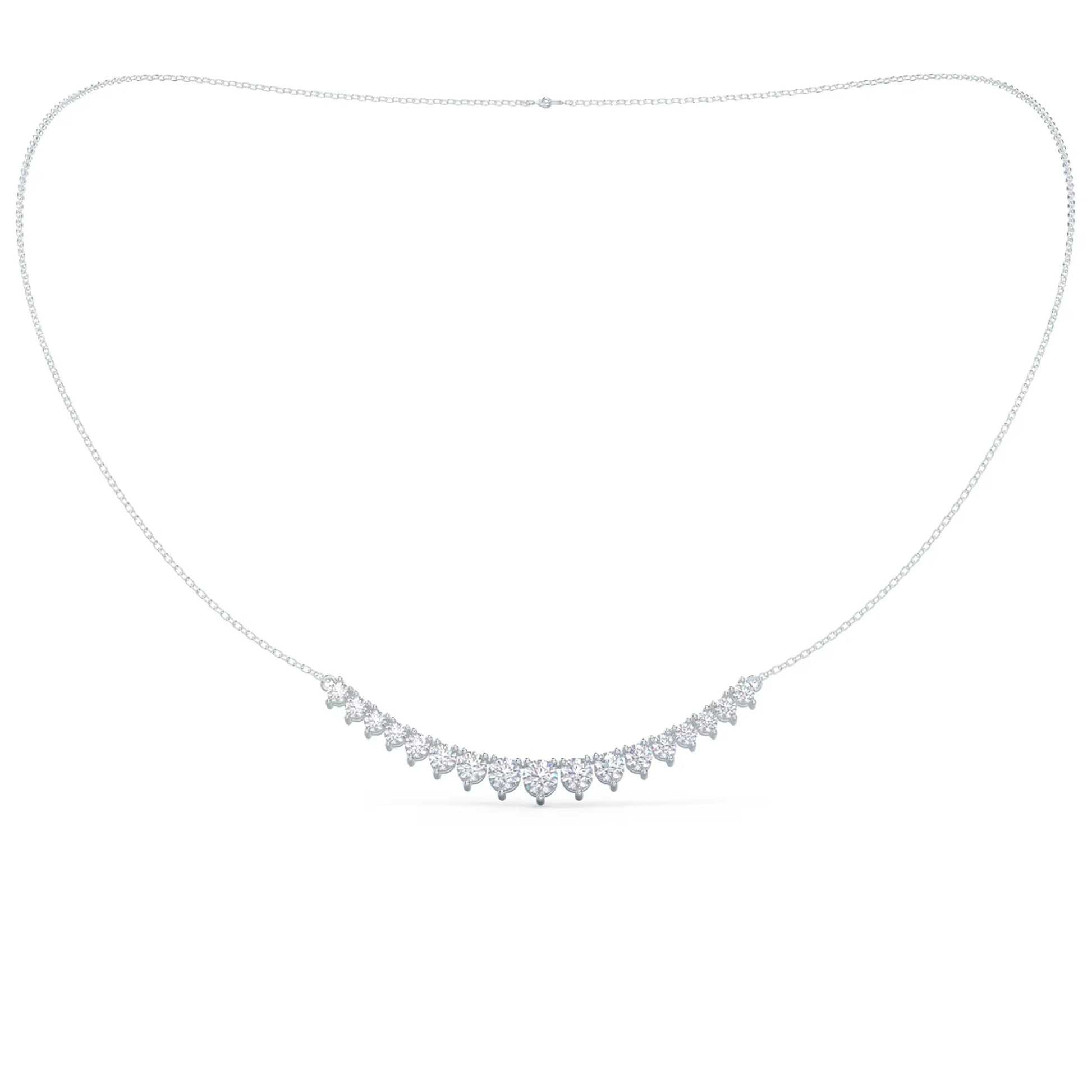 0.40 TCW Round Moissanite Diamond Mini Choker Necklace in Solid Gold 6