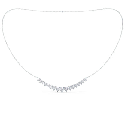 0.40 TCW Round Moissanite Diamond Mini Choker Necklace in Solid Gold 6