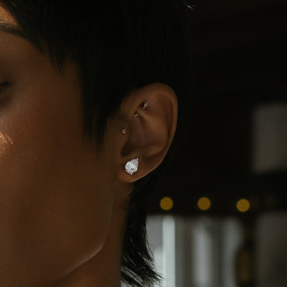 0.75 TCW Pear Cut Moissanite Stud Earrings in Gold 2