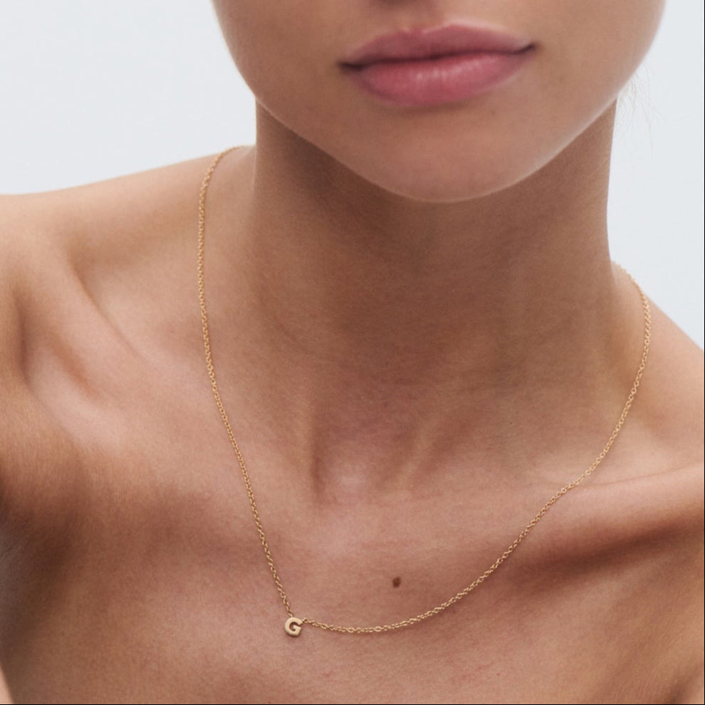 Letter Initial Chained Necklace