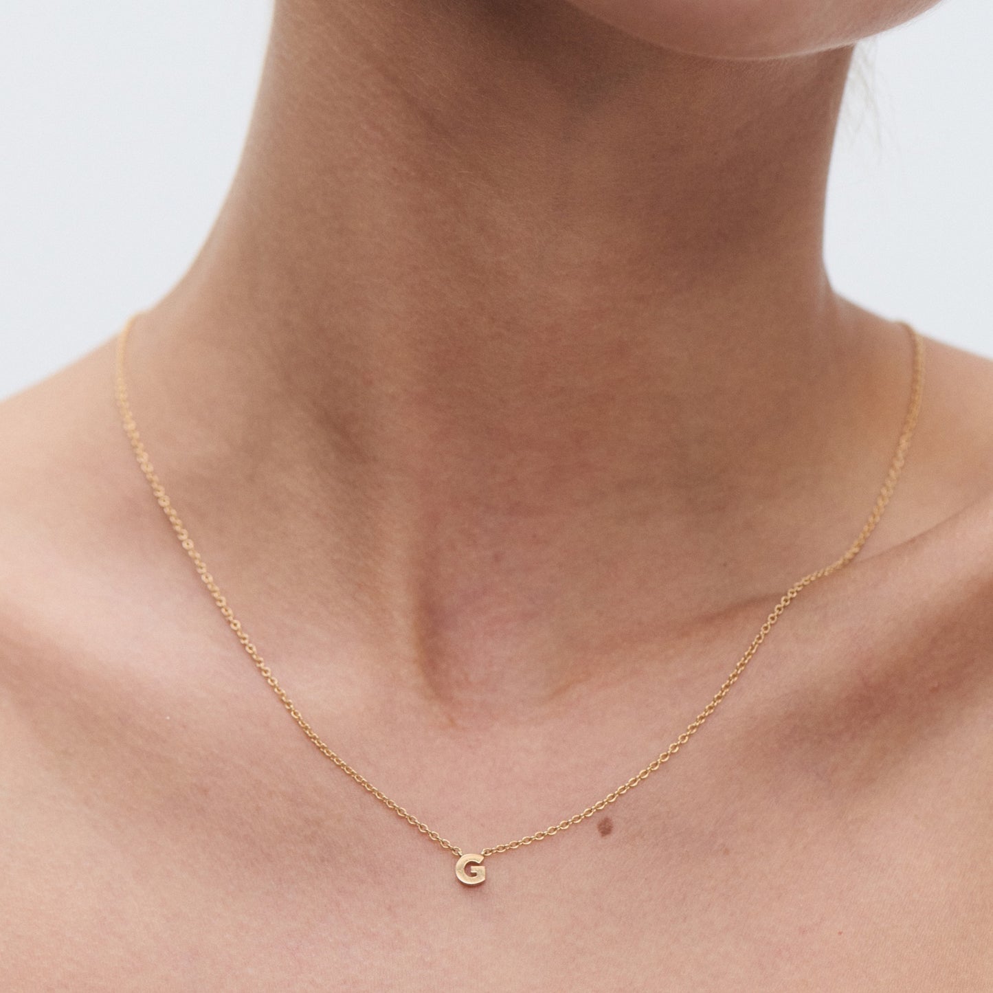 Letter Initial Chained Necklace