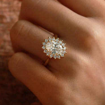 Marquise Shaped Three Stone Lab Grown Diamond Engagement Ring