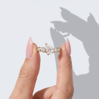 Marquise Swirl Solitaire Engagement Ring – 1 CT Lab Grown Diamond