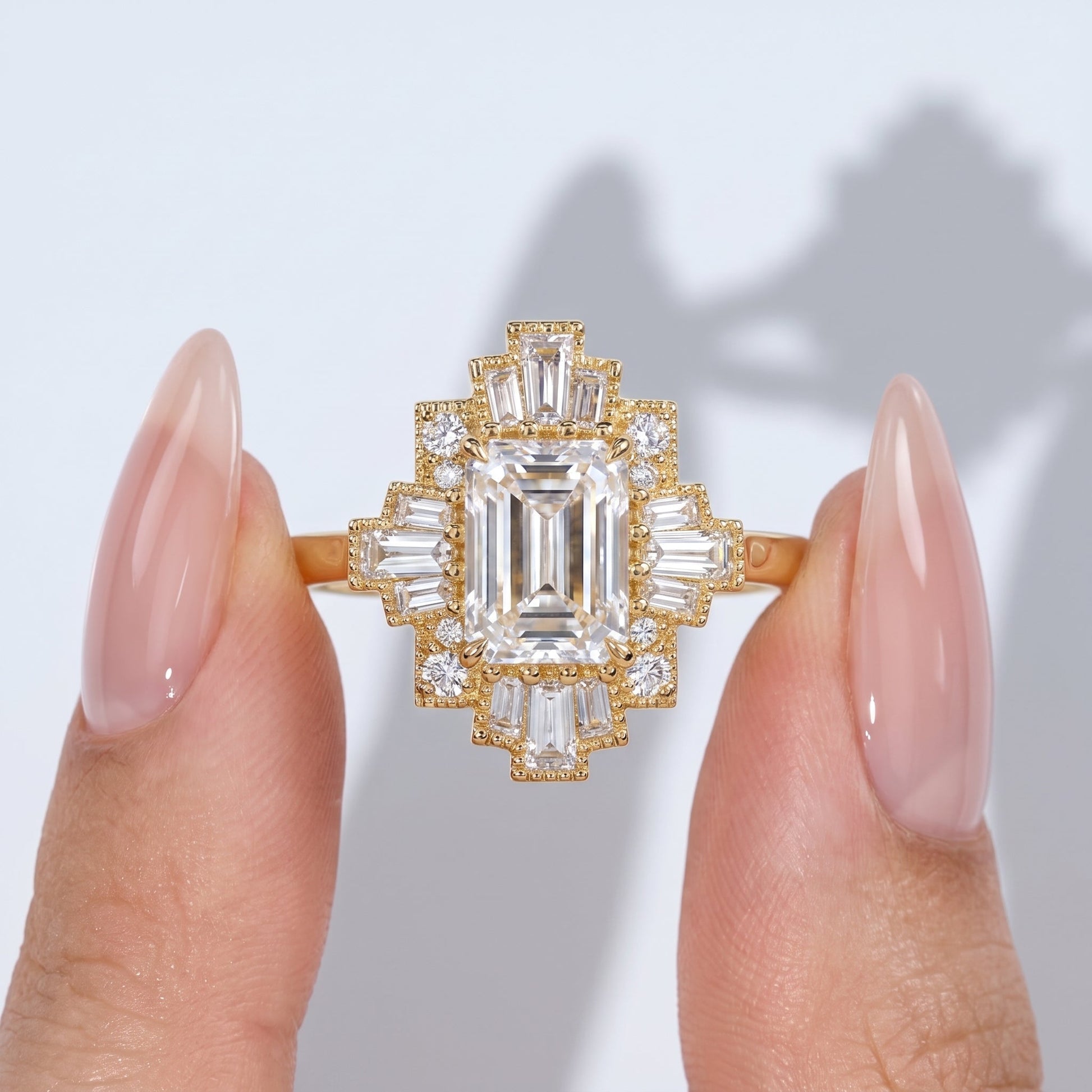Marquise Swirl Solitaire Engagement Ring – 1 CT Lab Grown Diamond