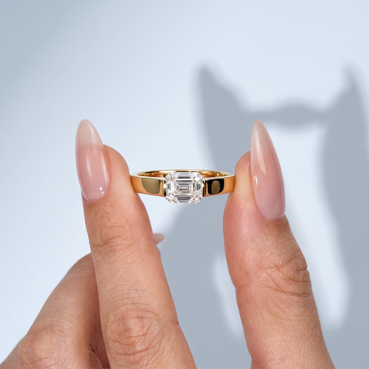 Marquise Swirl Solitaire Engagement Ring – 1 CT Lab Grown Diamond