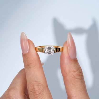 Marquise Swirl Solitaire Engagement Ring – 1 CT Lab Grown Diamond