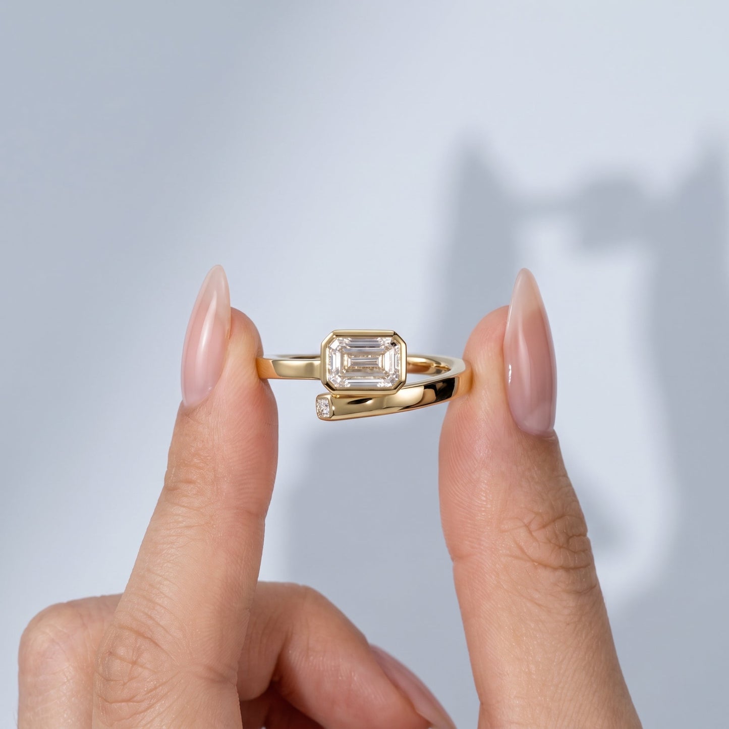 Marquise Swirl Solitaire Engagement Ring – 1 CT Lab Grown Diamond