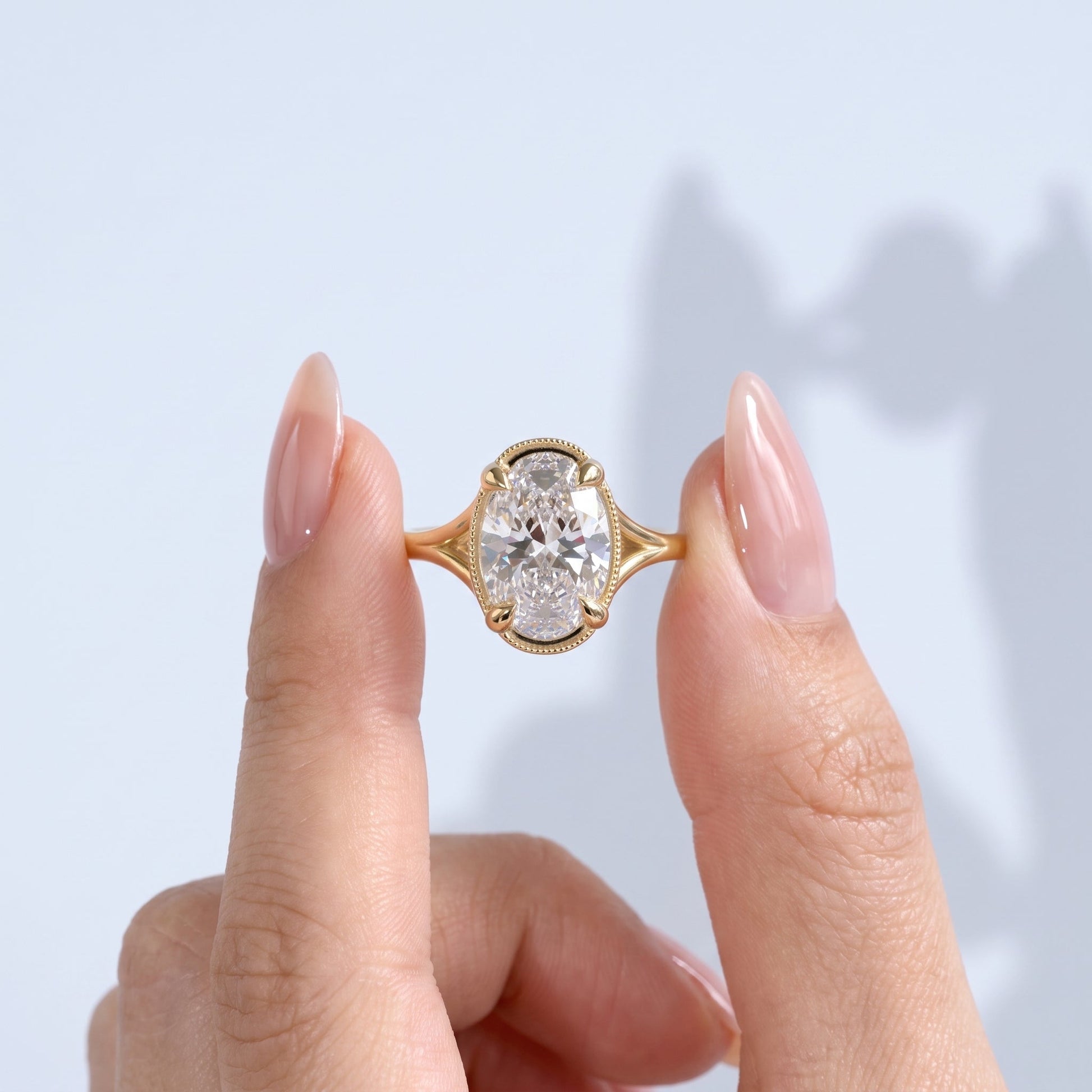 Marquise Swirl Solitaire Engagement Ring – 1 CT Lab Grown Diamond