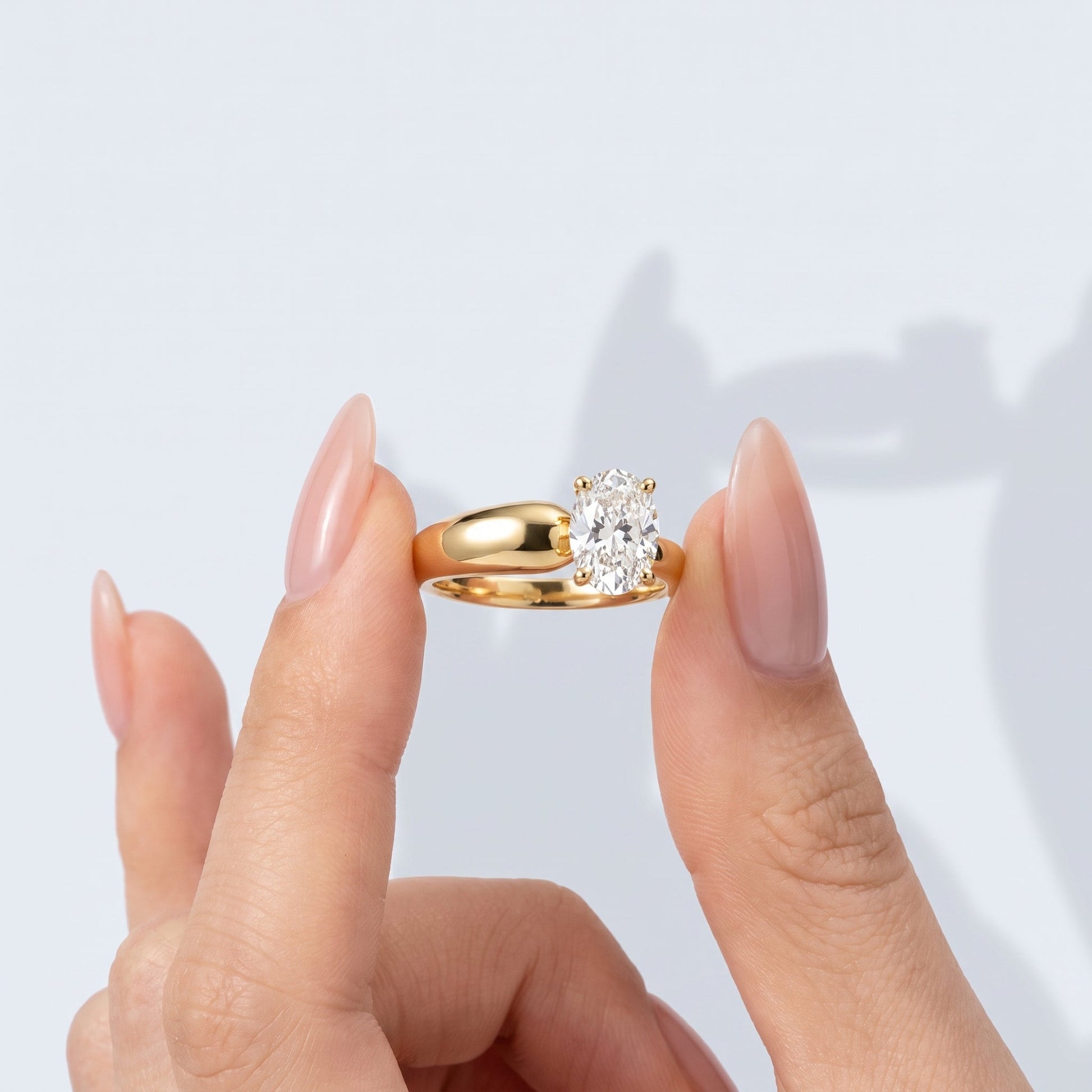 Marquise Swirl Solitaire Engagement Ring – 1 CT Lab Grown Diamond