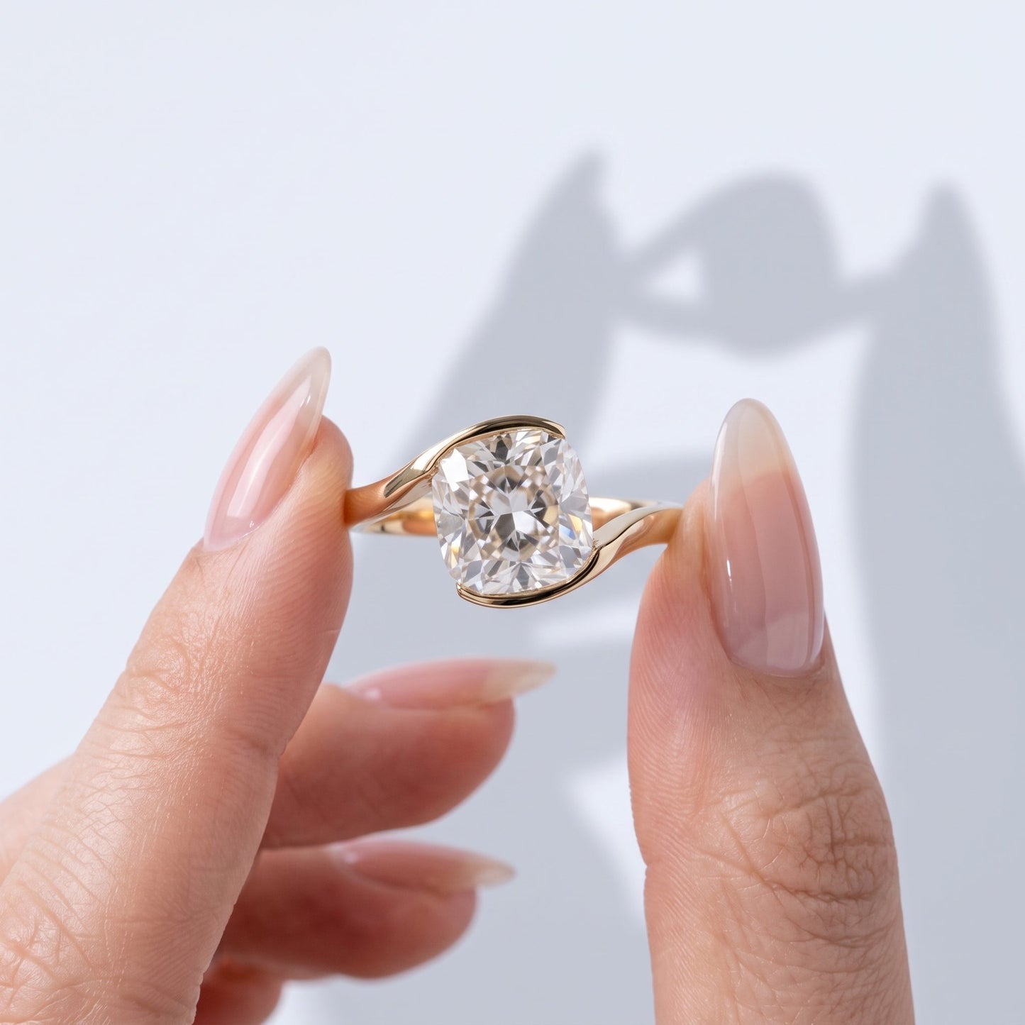 Marquise Swirl Solitaire Engagement Ring – 1 CT Lab Grown Diamond