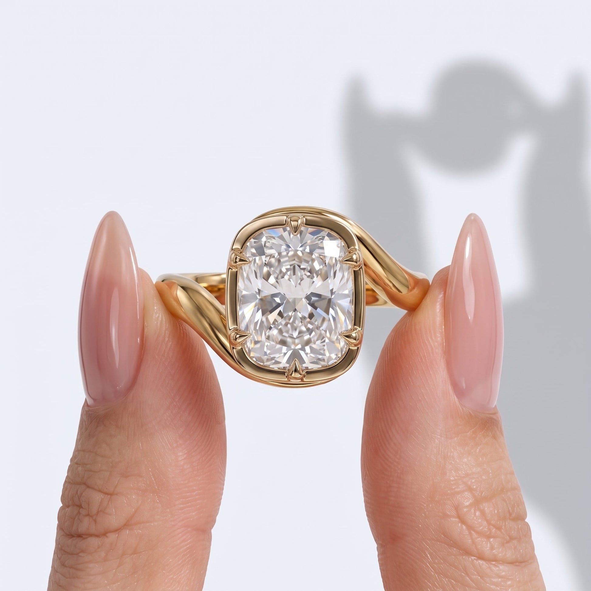 Marquise Swirl Solitaire Engagement Ring – 1 CT Lab Grown Diamond