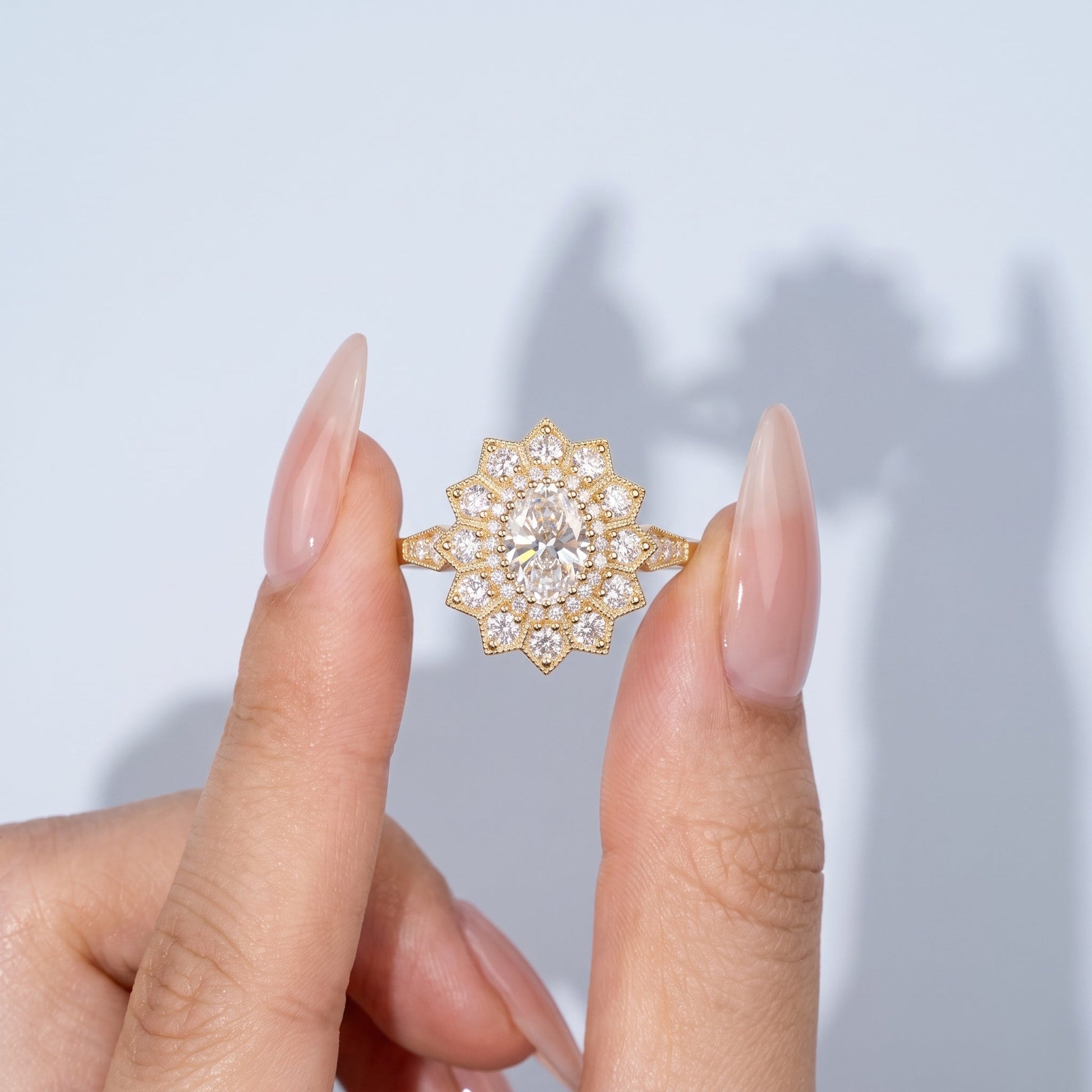 Marquise Swirl Solitaire Engagement Ring – 1 CT Lab Grown Diamond