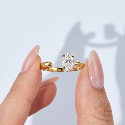 Marquise Swirl Solitaire Engagement Ring – 1 CT Lab Grown Diamond